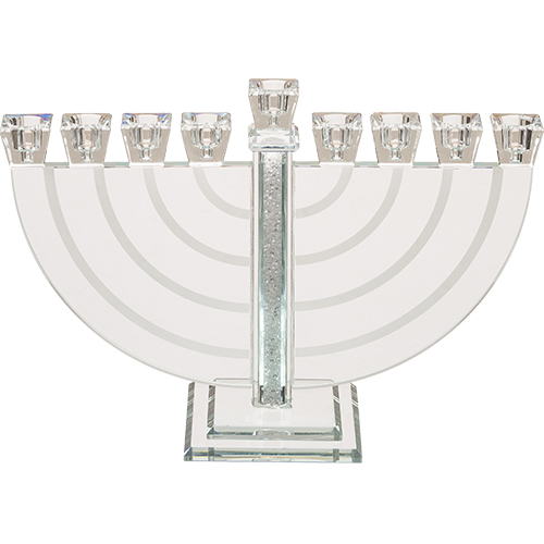 חנוכייה קריסטל מהודרת 22×30 ס״מ