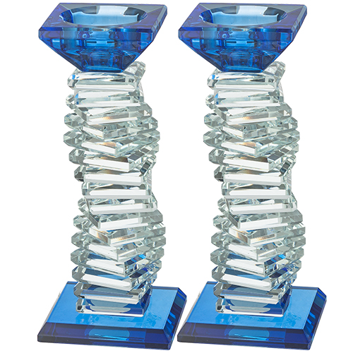 זוג פמוטי קריסטל מהודרים 16.5 ס״מ