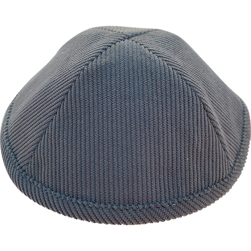 Elegant Fabric Kippah, 19 cm - Gray