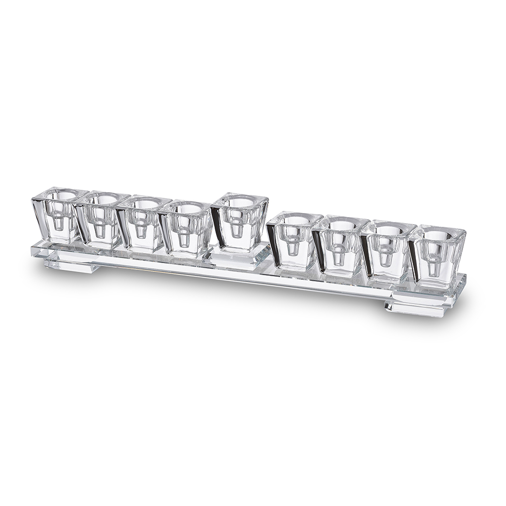 Elegant Crystal Menorah on a Base 27*7 cm