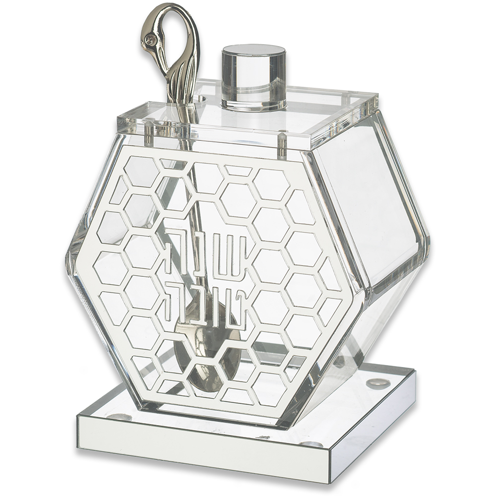Acrilic Honey Dish, 13 cm - Silver