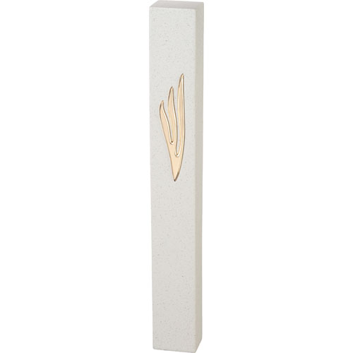 Polymer "Concrete" Mezuzah 30 cm, Stone - Like - Silver