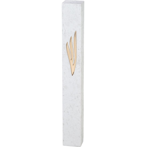 Polymer "Concrete" Mezuzah 30 cm, Stone - Like - Gold