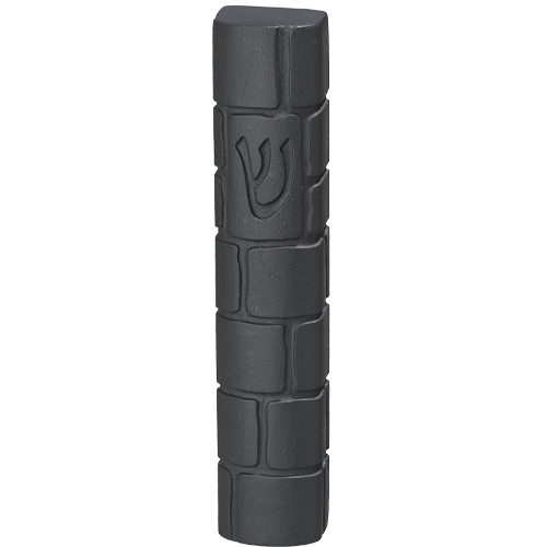 Polymer "Concrete" Mezuzah 12 cm, Gray