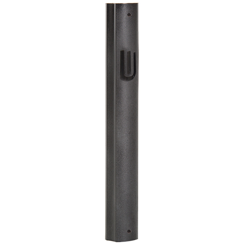 Aluminum Mezuzah 15 cm- Black, Printed Shin