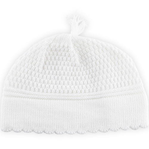 Nachman Kippah White 22 cm
