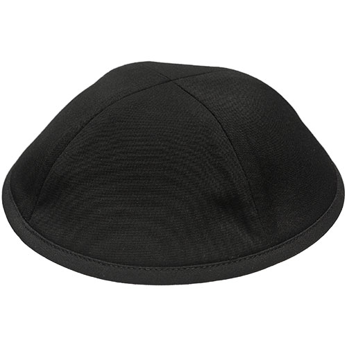 Fabric Kippah Size 6- Black