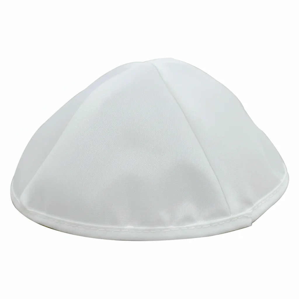 Satin Kippah "Artman" 20cm- White