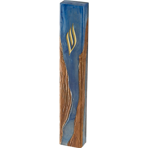Polymer Epoxy Mezuzah 20 cm - Blue