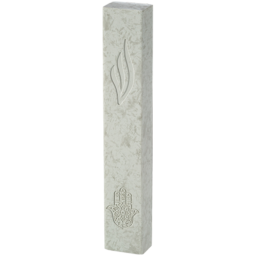 Bright Concrete-like Polymer Mezuzah 15 cm