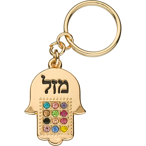 Keyholder Hamsa Metal 2.5x3.5 cm - Gold