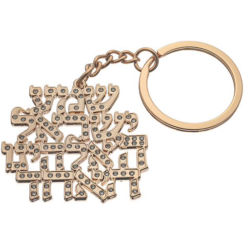 Keyholder with Stones - 6 cm - Gold