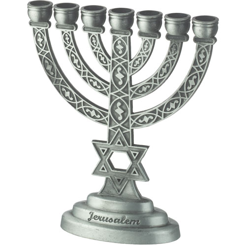 מנורה 7 קנים גימור פיוטר 10 ס״מ