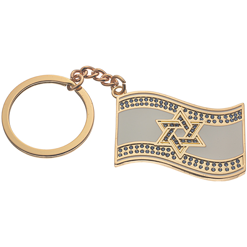 Keyholder with Stone Inlay 5 cm - Gold