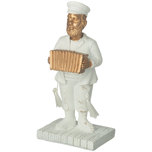 Polymer Kleizmer Playing Accordion 17 cm