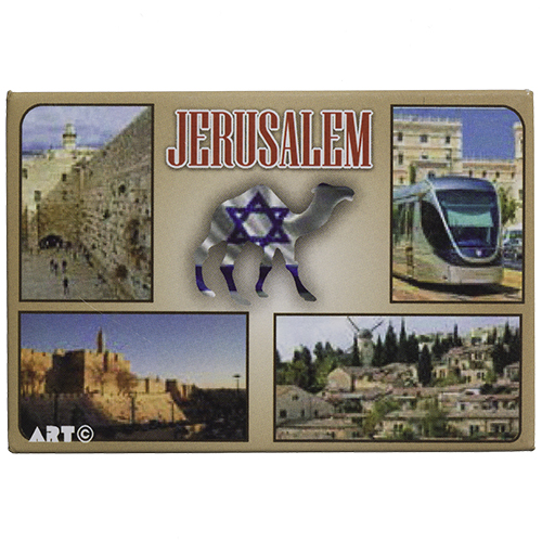 מגנט פח 58 ס״מ נופי ירושלים אנגלית