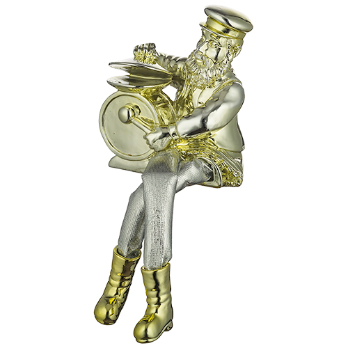 Polymer Hassidic Figurine, Cloth Legs 14 cm- Drums