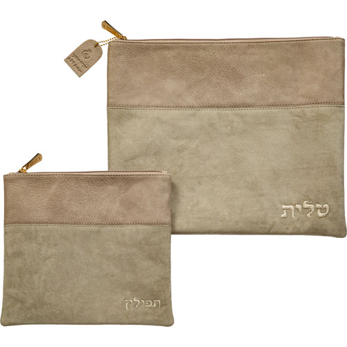 Leatherette Talit - Tefilin Set 36*29 cm