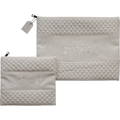 Leatherette Tallit - Tefillin Set 36*29 cm
