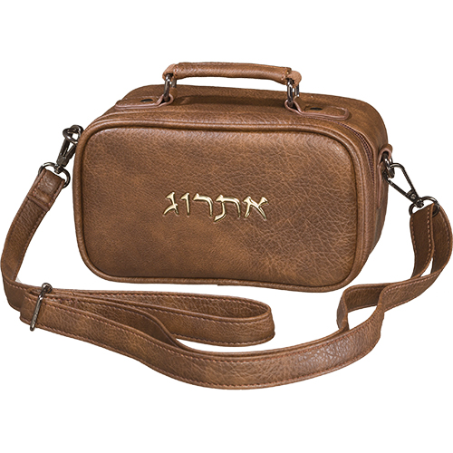 תיק לאתרוג דמוי עור 11×19 ס״מ גוון חום כהה