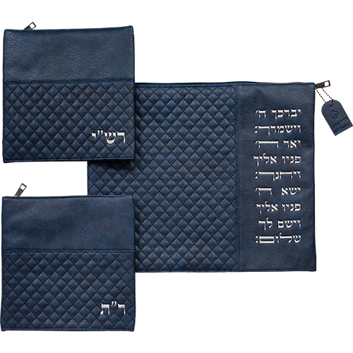 Leatherette Tallit - Tefillin Set 40*34 cm