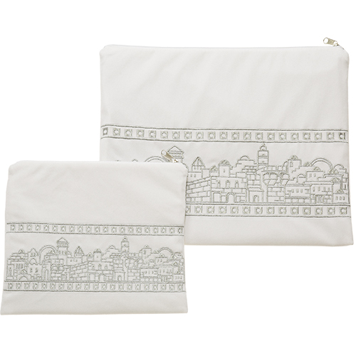 Velvet Tallit-tefillin Set with Embroidery 36x29 cm