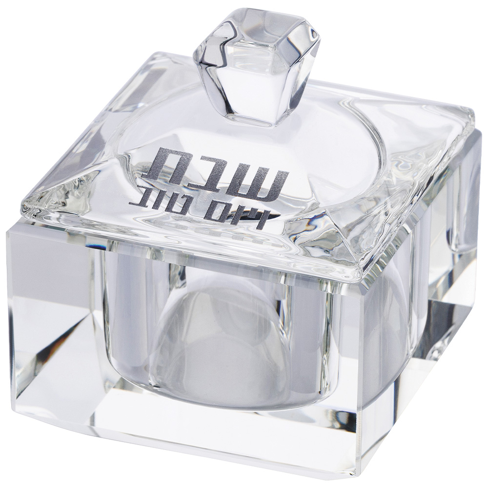 מלחייה קריסטל עם מכסה 4×6 ס״מ