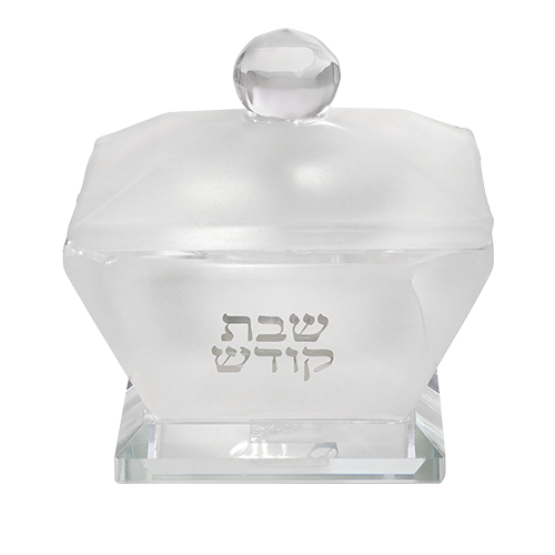 מלחייה קריסטל עם מכסה 4×6 ס״מ