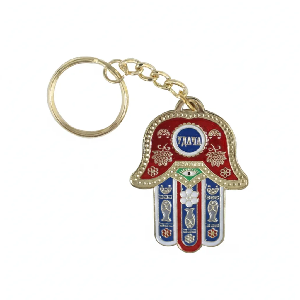 Keyholder 3.5cm- Red "Mazal" Inscription in Russian