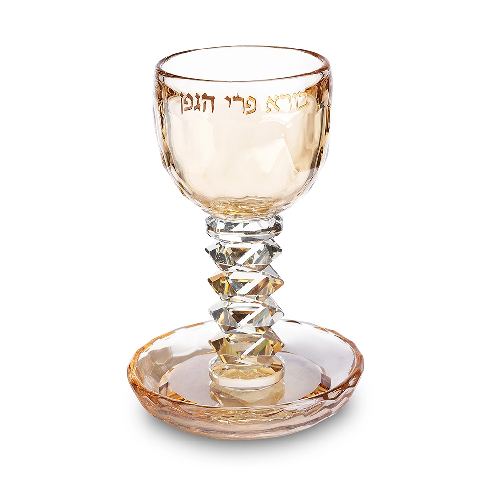 Crystal Kiddush Cup 16 cm contain 100ml / 3.4oz