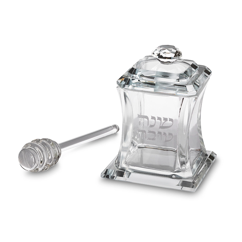Elegant Crystal Honey Dish 11 cm