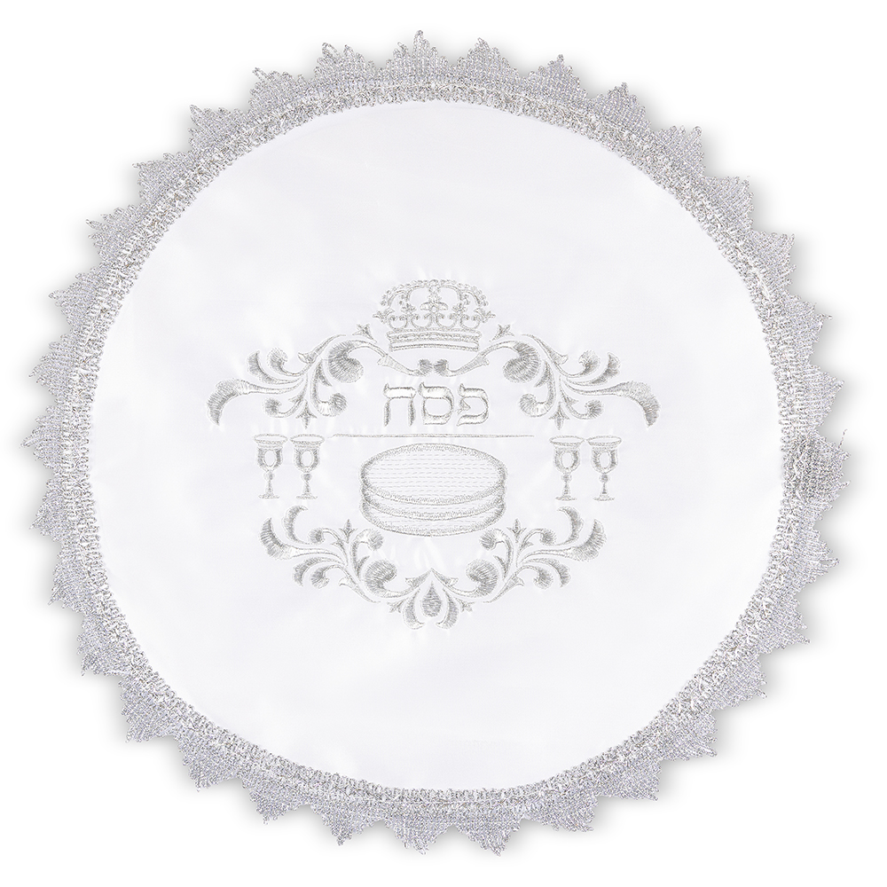 כיסוי פסח סטן עם רקמה 47 ס״מ אריזת צלופן