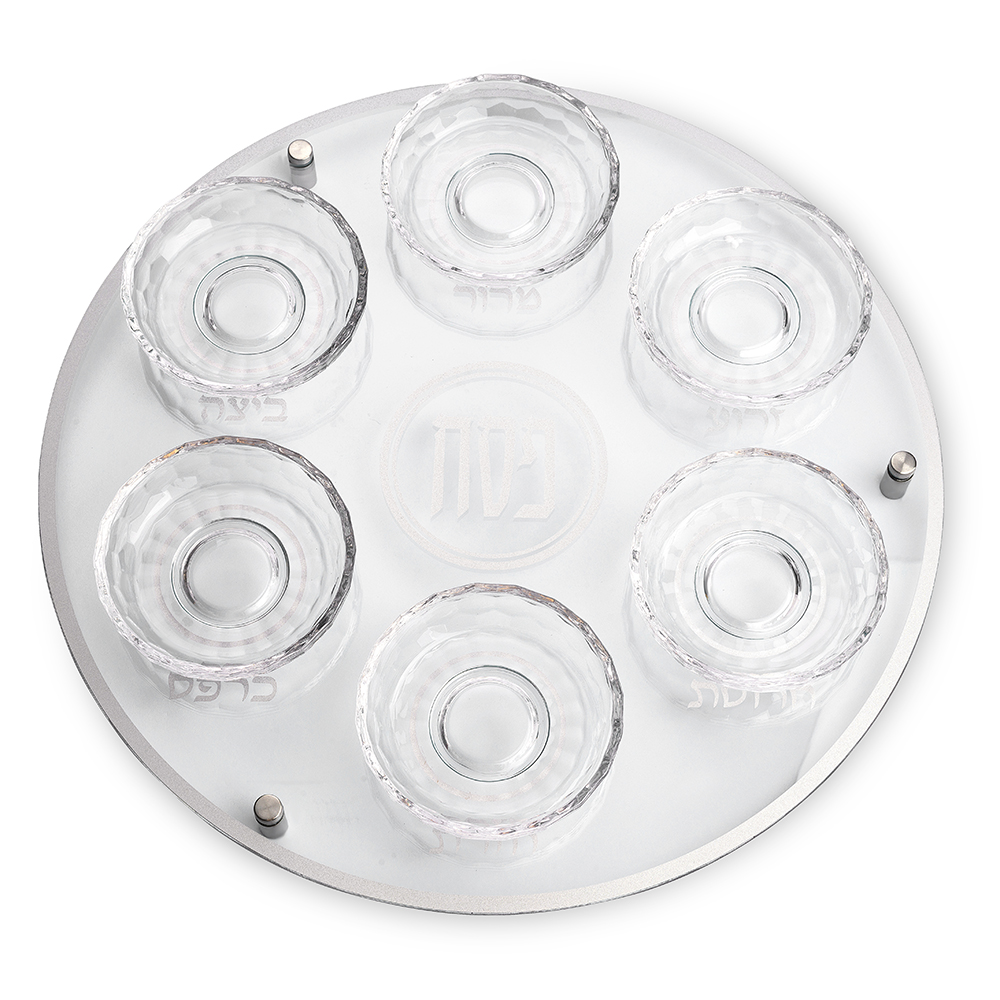 Glass & Crystal Passover Plate 40 cm