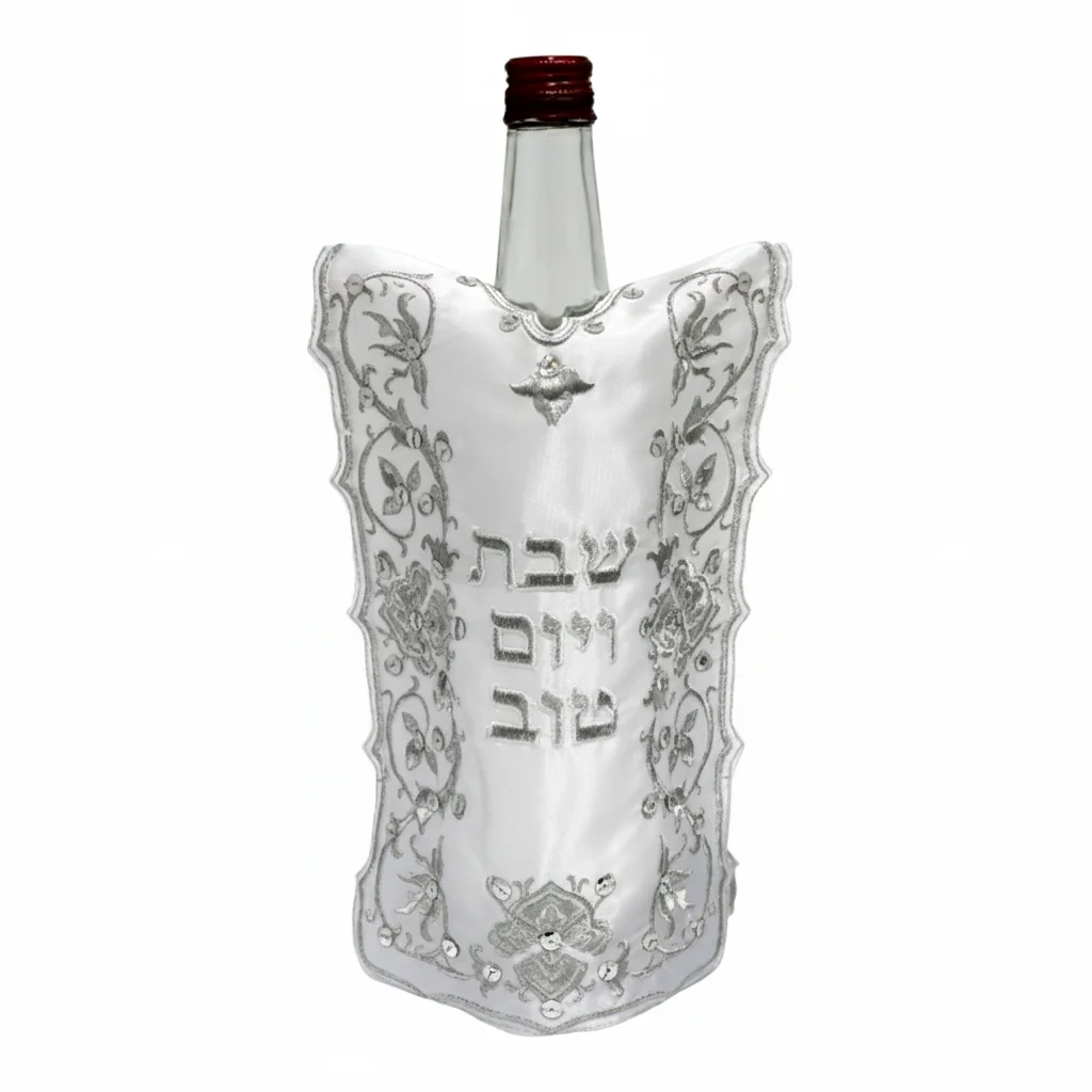 כיסוי לבקבוק יין סטן "עיטורים" 26 ס״מ